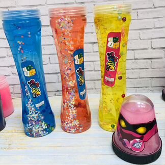 Набор слаймов (8 шт) и застывающего пластилина (2