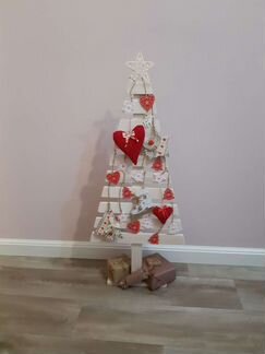 Поделка к новому году елка деревянная