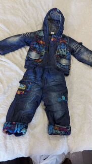 Костюм на осень джинса с флисом