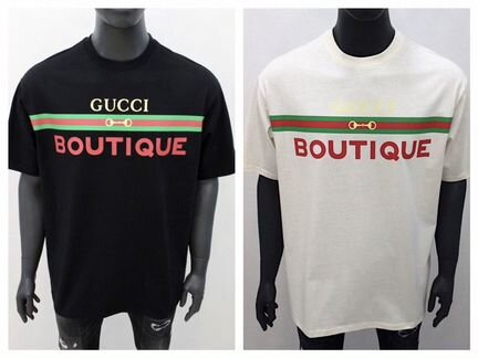 Футболка Gucci 2020 boutique черн/белая