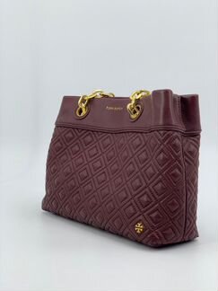 Новая женская сумка бордовая из кожи Tory Burch