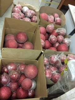 Шары пенопластовые в глиттере