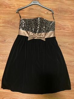 Нарядное чёрное платье. Размер 46