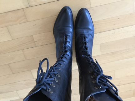 Высокие кожаные сапоги Bronx