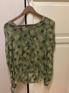 Блузка рубашка зелёная Benetton