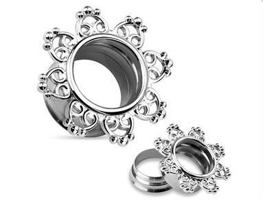 Тоннели орнамент 8 мм из хирургической стали