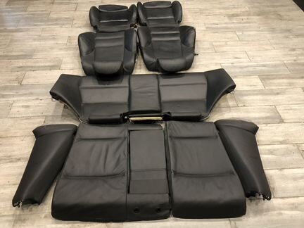 Обивка сидений черная кожа M Sport E46 купе