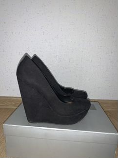 Туфли черные на платформе