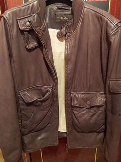 Кожаная куртка бомбер пилот