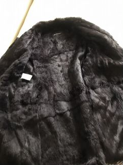 Укорочённое пальто на меху кролика Armani 44p