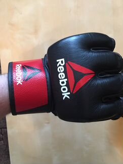 Перчатки для мма reebok кожаные шингарды