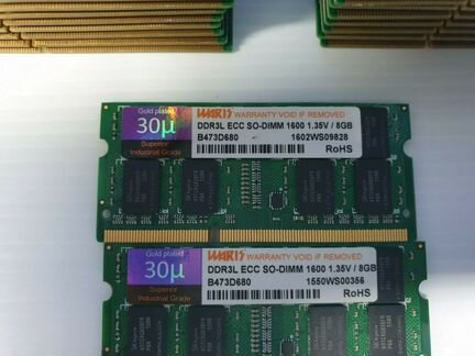 8GB DDR3L 1600 ECC Reg SO-dimm RAM Waris B473D680