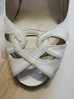 Туфли белые натуральная кожа 36