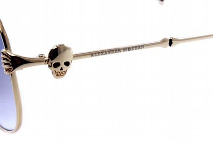 Солнцезащитные очки Alexander Mqueen Gold New 2019