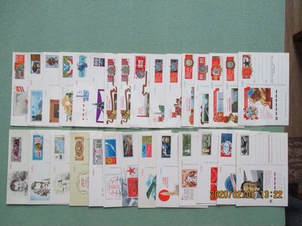 Комплект карточек с оригинальной маркой СССР