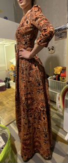 Платье в пол плотное