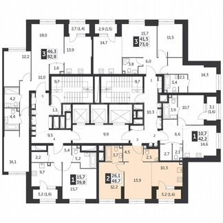 2-к квартира, 48.7 м², 2/38 эт.