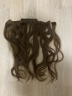 Натуральные волосы на заколках 50 см
