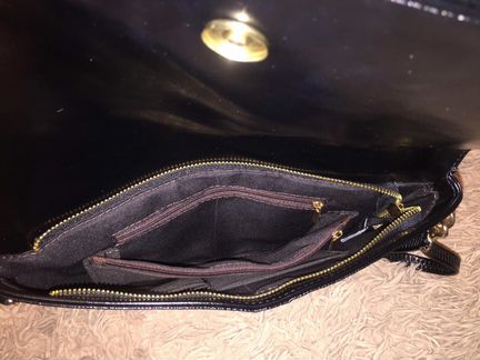 Кожаная сумка-клатч