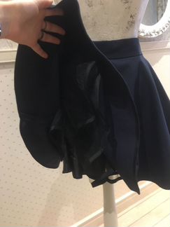 Юбка новая темно-синяя из габардина 42-44