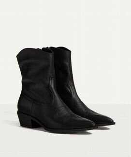 Новые казаки Bershka, Pull&Bear из натуральной кож