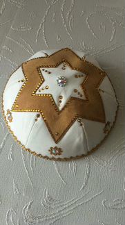 Кипа кожаная для торжественных случаев