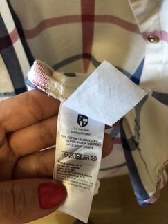Рубашка u.s. polo оригинал рисунок Burberry клетка