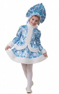 Карнавальный костюм Jeanees Снегурочка Гжель, 128