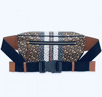 Поясная сумка Burberry в полоску с монограммой