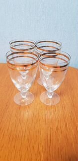 Рюмки с позолотой СССР 4шт