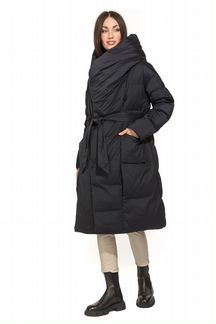 Женский пуховик с поясом 20615 р.48
