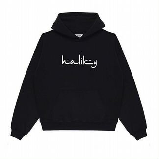 Haliky Black Arabic Logo Hoodie