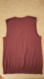 Жилетка (безрукавка) бордовая как новая р.158