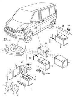 Кожух акб перегородка Фольксваген Т5 VW T5