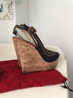 Босоножки джинсовые Christian Louboutin 37