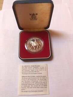 Великобритания 1 крона (25 новых пенсов) 1977 DG