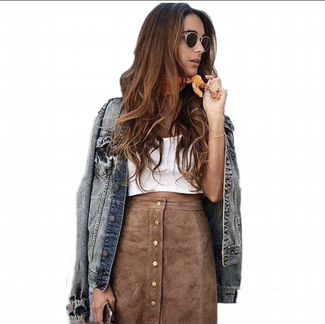 Юбка замшевая