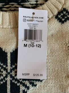 Ralf Lauren свитер детский